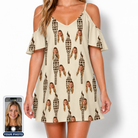 Women's Rattan Radiance Custom Face Off-Shoulder Dress