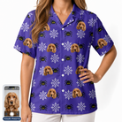 Women's Leggy Lurkers Custom Dog Face Hawaiian Shirt