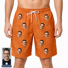 Men's Pineapple Jukebox Custom Face Beach Shorts