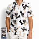 Men's Biscuit Bark Custom Dog Face Polo Shirt