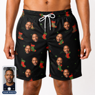 Men's Stocking Stuffer Custom Face Beach Shorts
