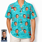 Men's Sugar Stripes Custom Face Hawaiian Shirt