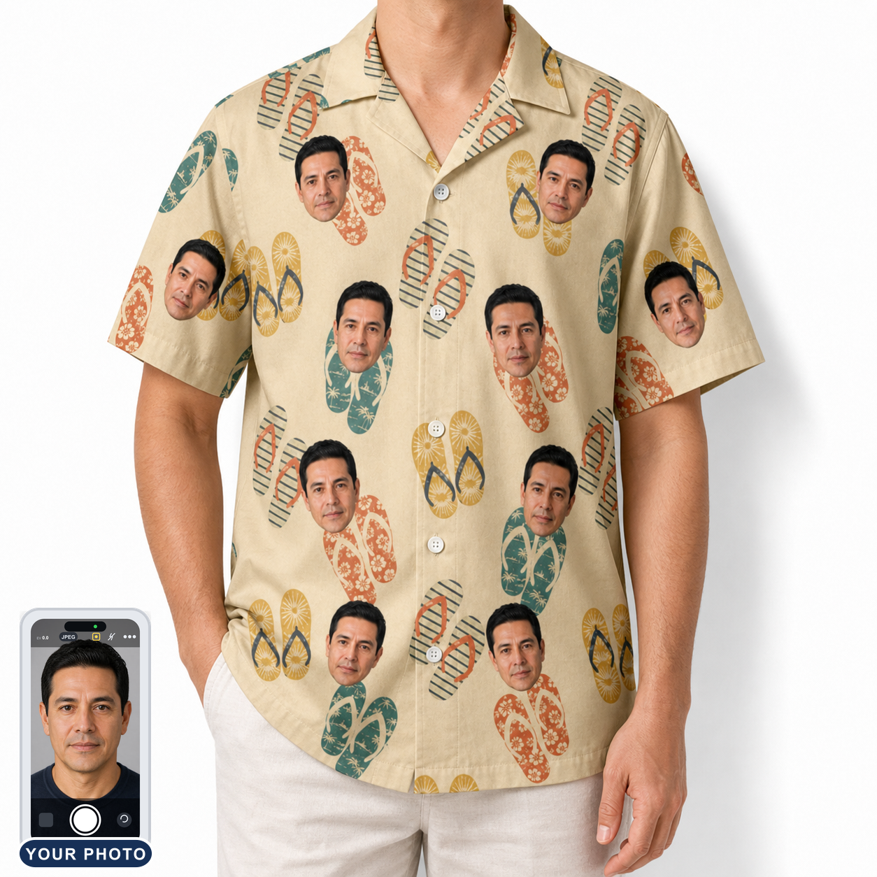 Men's Strap Squad Custom Face Hawaiian Shirt