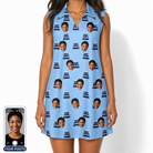 Women's Ganache Guffaws Custom Face V-Neck Dress
