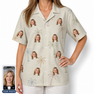Women's Palm Pizzazz Custom Face Hawaiian Shirt