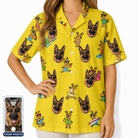 Women's Antler Antics Custom Dog Face Hawaiian Shirt
