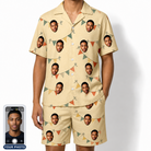 Men's Candle Confetti Custom Face Shirt & Shorts Set