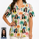 Women's Sunbeam Sprigs Custom Face Hawaiian Shirt