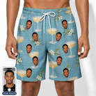 Men's Coupe Coup Custom Face Beach Shorts