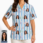 Women's Dolphin Dazzle Custom Face Hawaiian Shirt