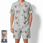 Men's Tombstone Tango Custom Cat Face Shirt & Shorts Set