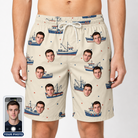 Men's Mini Mariners Custom Face Beach Shorts