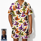 Men's Samhain Silhouettes Custom Face Shirt & Shorts Set