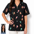 Women's Sundae Shore Custom Face Hawaiian Shirt