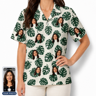 Women's Verdant Vacation Custom Face Hawaiian Shirt