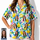 Women's Citron Confetti Custom Face Hawaiian Shirt
