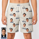 Men's Dinghy Dash Custom Face Beach Shorts