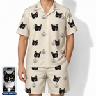 Men's Cucurbit Chuckles Custom Cat Face Shirt & Shorts Set