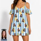 Women's Pina Palooza Custom Face Off-Shoulder Dress