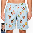 Men's Mai Tai Memories Custom Face Beach Shorts