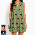 Women's Fairway Flair Custom Face V-Neck Dress