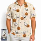 Men's Lantern Laughs Custom Dog Face Polo Shirt
