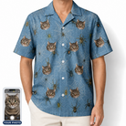 Men's Scuttle Sideshow Custom Cat Face Hawaiian Shirt