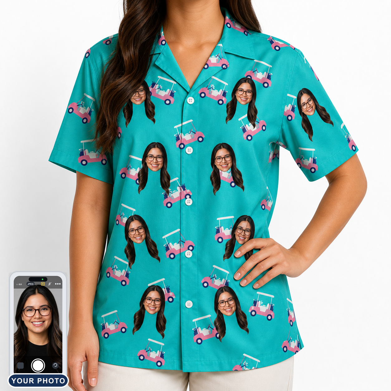 Women's Cartel Classics Custom Face Hawaiian Shirt