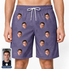 Men's Cemetery Chuckles Custom Face Beach Shorts