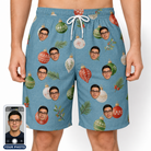 Men's Glimmer Globes Custom Face Beach Shorts