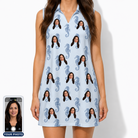 Women's Bridle Bubbles Custom Face V-Neck Dress
