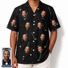 Men's Wedge Whirl Custom Face Hawaiian Shirt