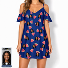 Women's July Quarters Custom Face Off-Shoulder Dress