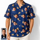 Men's Father Fretwork Custom Face Hawaiian Shirt