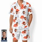 Men's Hooked Brims Custom Face Shirt & Shorts Set