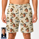 Men's Botanical Breeze Custom Face Beach Shorts