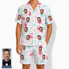 Men's Pink Pours Custom Face Shirt & Shorts Set