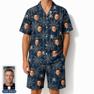 Men's Grim Gridwork Custom Face Shirt & Shorts Set