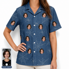 Women's Silk Screams Custom Face Hawaiian Shirt
