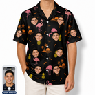 Men's Flocktail Hour Custom Face Hawaiian Shirt