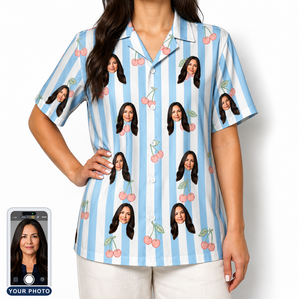 Women's Orchard Oddball Custom Face Hawaiian Shirt