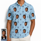 Men's Palm Parasol Custom Face Polo Shirt