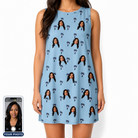 Women's Palm Parasol Custom Face Tank Dress