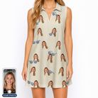 Women's Solar Sire Custom Face V-Neck Dress