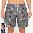 Men's Lotus Limbo Custom Face Beach Shorts