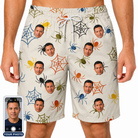 Men's Creepy Crawlers Custom Face Beach Shorts