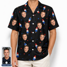 Men's Starsicle Swirl Custom Face Hawaiian Shirt