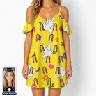 Women's Dovebound Daydream Custom Face Off-Shoulder Dress