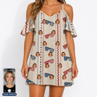 Women's Firework Frames Custom Face Off-Shoulder Dress