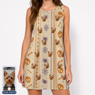 Women's Webbed Bones Custom Dog Face Tank Dress